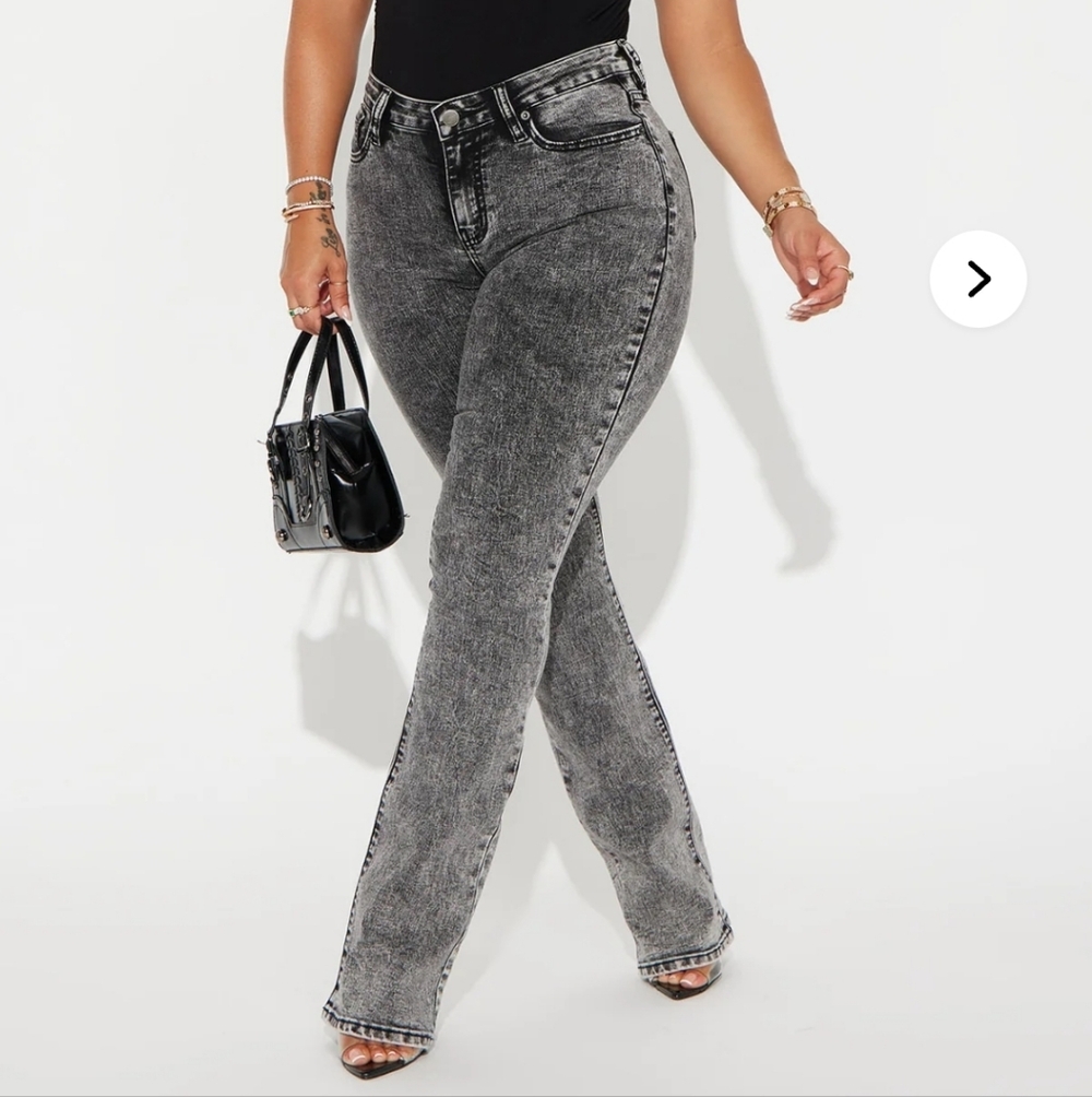 Black & Gray Acid Wash Denim Women Sz 4 Junior Sz 5 LIKE NEW